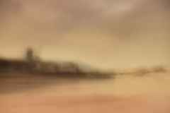 Layered ICM off Cromer Pier and Town from the beach